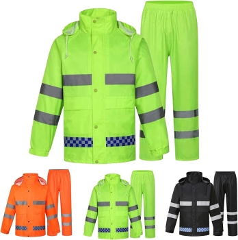 Poncho traje de lluvia de seguridad de alta visibilidad