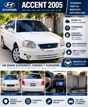Hyundai accent 2005 en la romana