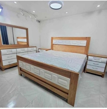 Juego de habitacion encaona queen color natural con blanco