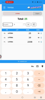 Aplicación y sistema para todo tipo de banca de loteria