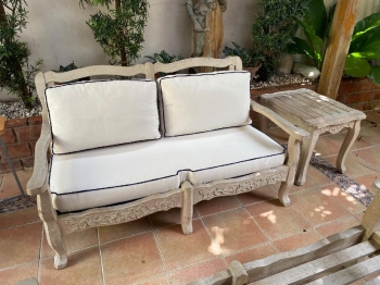 Sofa de 2 puestos en roble