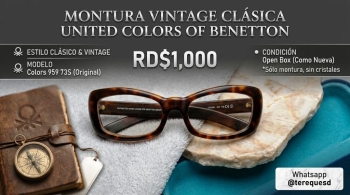 Montura de lentes vintage clasica - united colors of benetton original