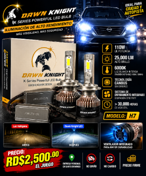 Luces led dawn knight k7c h7 – 110w