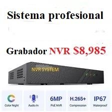 Nvr full hd de 6 megapíxeles para 8 cámaras ip