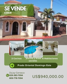 Casa mansiÓn en venta – prado oriental santo domingo este