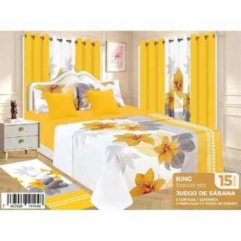Juego de sabanas king de 15 piezas
