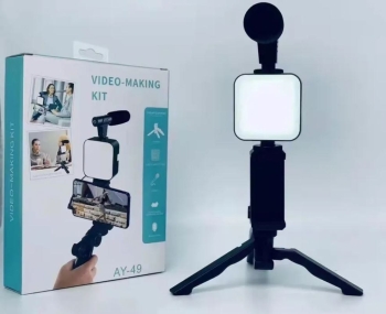 Kit de grabación con 1 luz ay-49  control – video making kit con micró