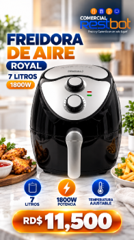 Freidora de aire royal 7 litros