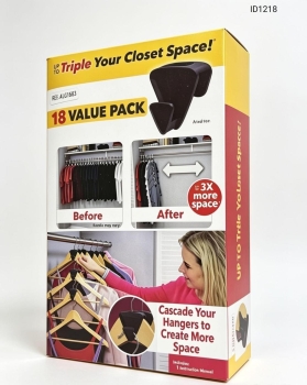 Gancho para ropa en cascada para ahorrar espacio