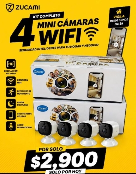 Kit completo de 4 mini camaras