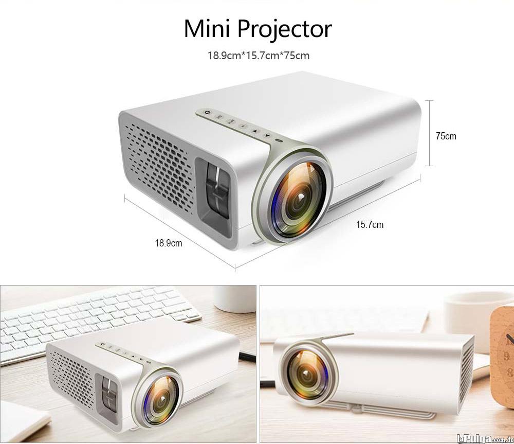 Proyector LED con HDMI dispositivo Compatible con USB 1080P HD video Foto 7104361-4.jpg