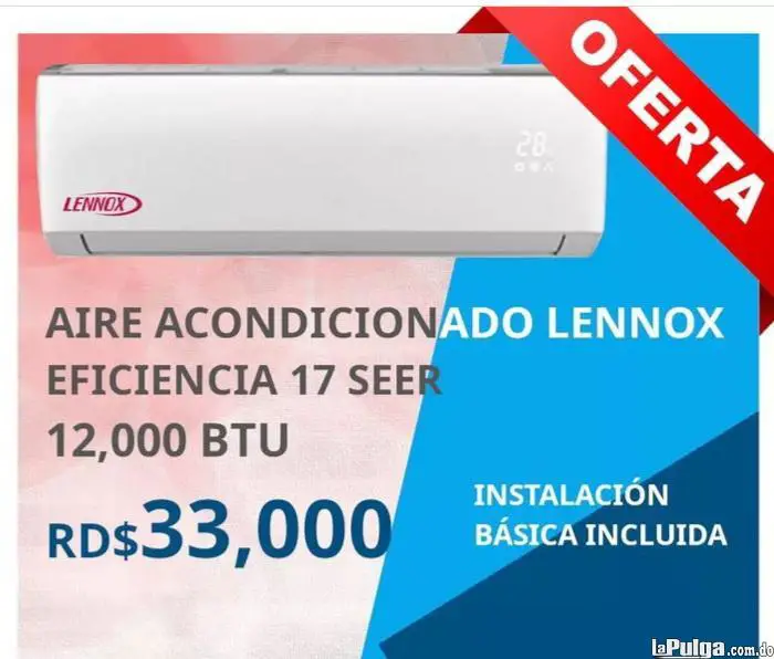 Aire inverter eficiencia 17   y 21  Lennox   con garantía  Foto 7115574-1.jpg