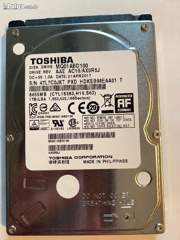 HDD 2.5 TOSHIBA 1 TB MQ01ABD100 DISK DRIVE Foto 7123418-1.jpg