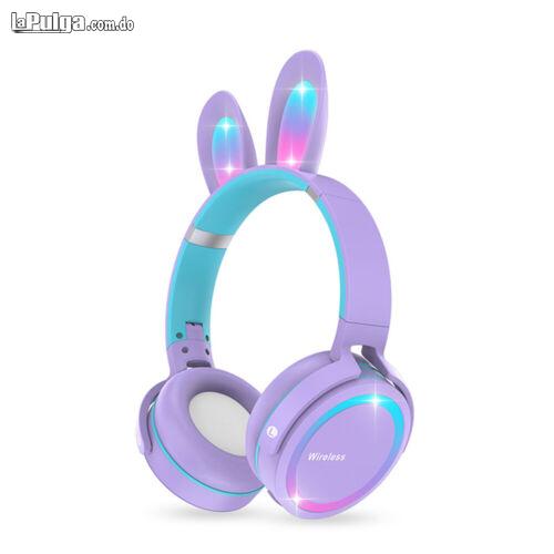 Auriculares inalámbricos con Orejas de conejo para niñas audifonos t Foto 7135930-4.jpg
