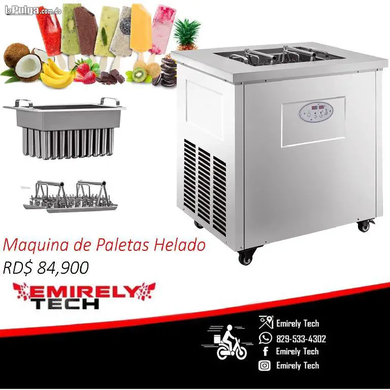 Maquina de paletas helado de fruta piruleta heladeria acero inoxidable Foto 7155047-1.jpg
