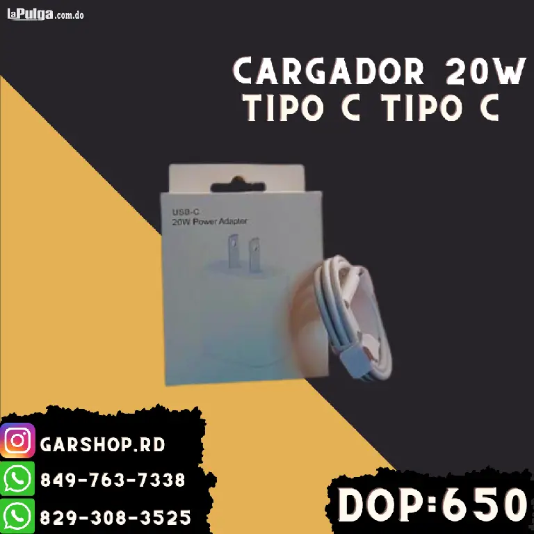 CARGADOR TIPO C A TIPO C 20W Foto 7158621-1.jpg