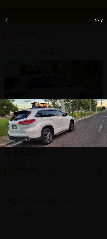 Vendo Toyota highlander 2017 XLE en Duarte Foto 7164998-3.jpg