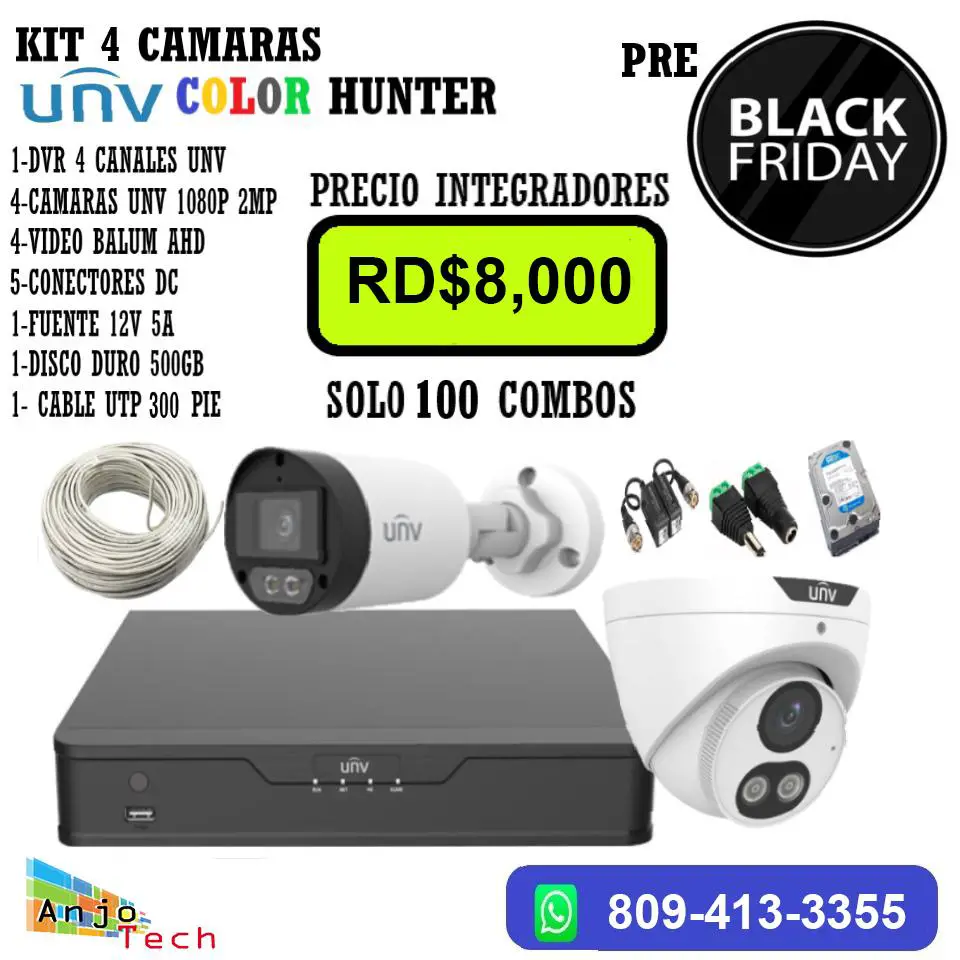 Oferta kit 4 Cámara de seguridad 1080P full color Foto 7195568-1.jpg