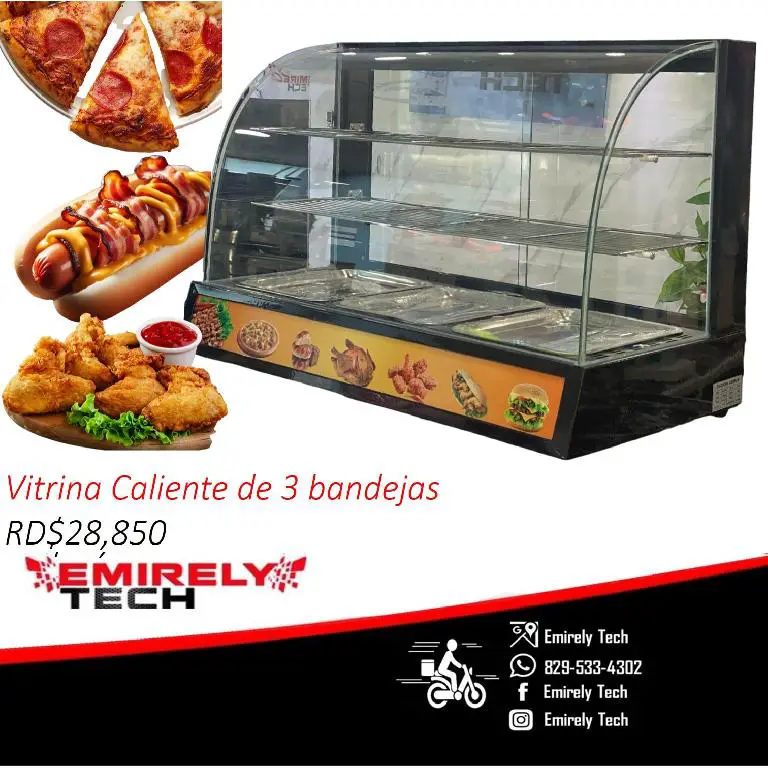 Vitrina exhibidora mostrador caliente de comida de 3 niveles 36 pulgad Foto 7217536-1.jpg