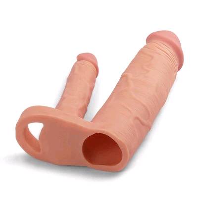 Dildo arnés doble penetración silicona expandible Foto 7226230-1.jpg