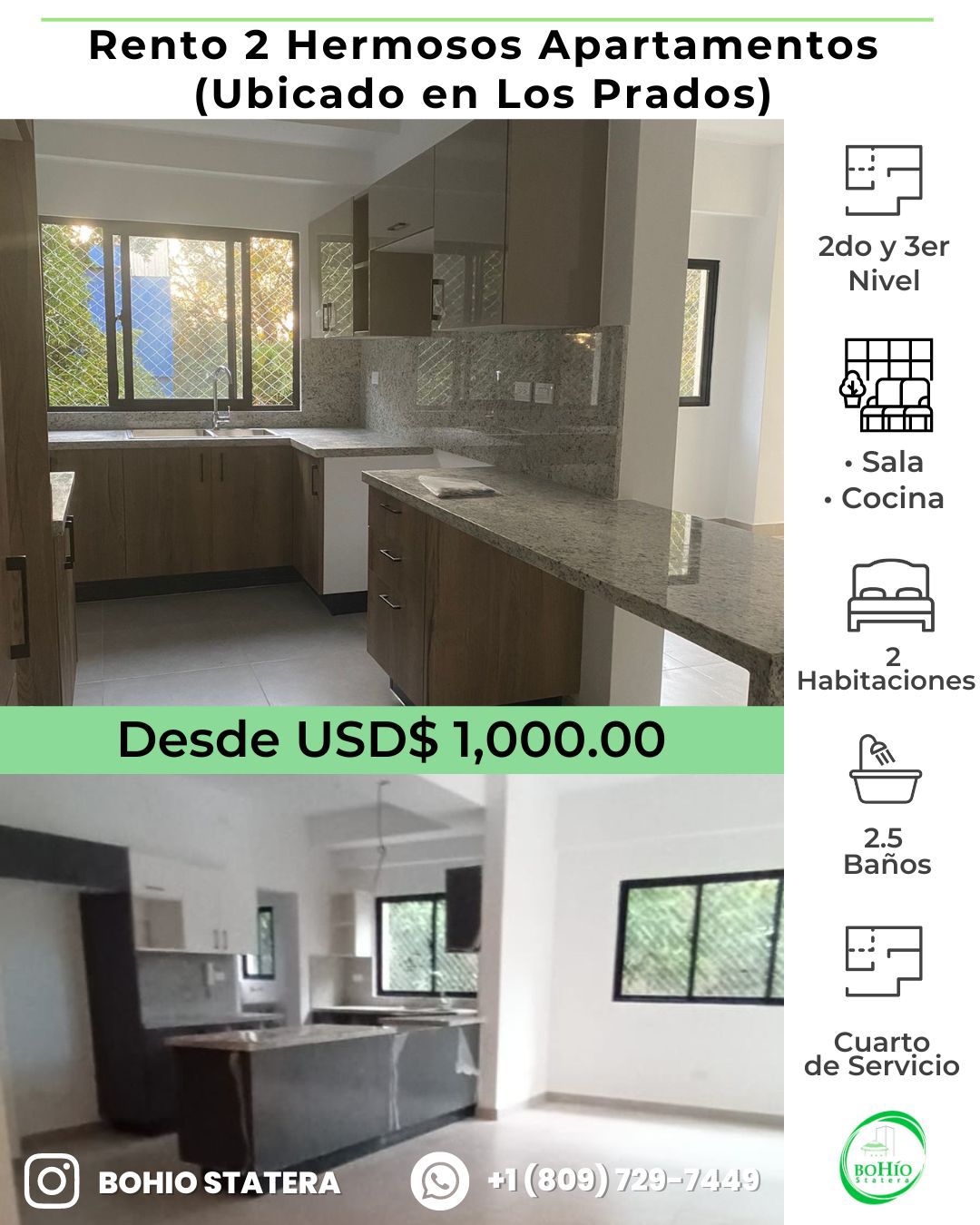 APARTAMENTO EN RENTA  RES. A ESTRENAR LOS PRADOS Foto 7254190-1.jpg