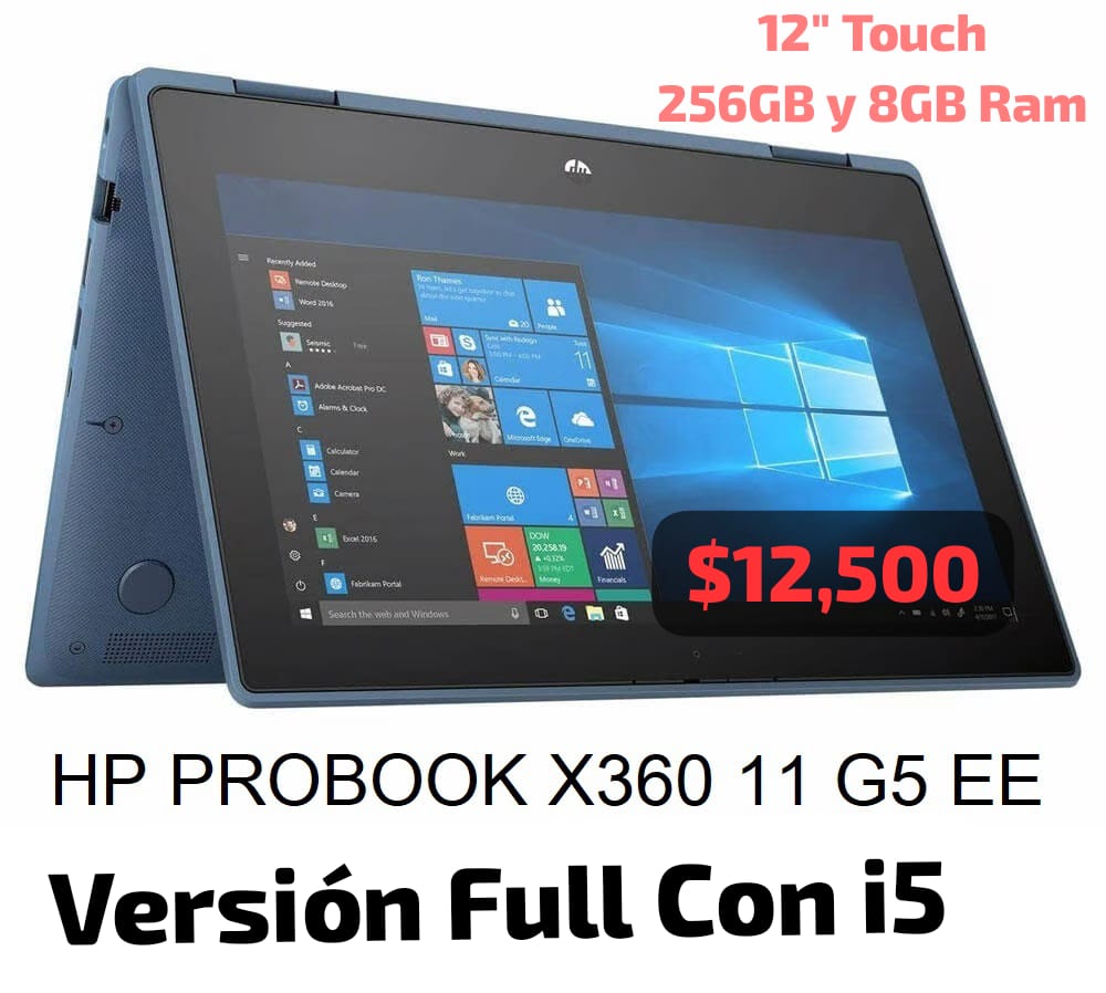 HP PROBOOK 11 G5 3.2GHZ X 8 12PG 7MA GEN 8GB Y 256GB NVMe TOUCH 360 8G Foto 7265817-1.jpg