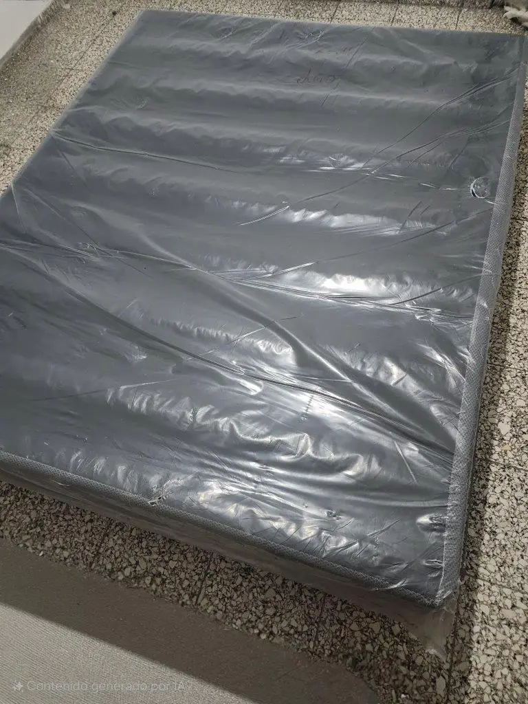 CAMA QUEEN SIZE PILLOW TOP EN SU FUNDA ORIGINAL ORIGINAL CON BASE Foto 7267326-13.jpg