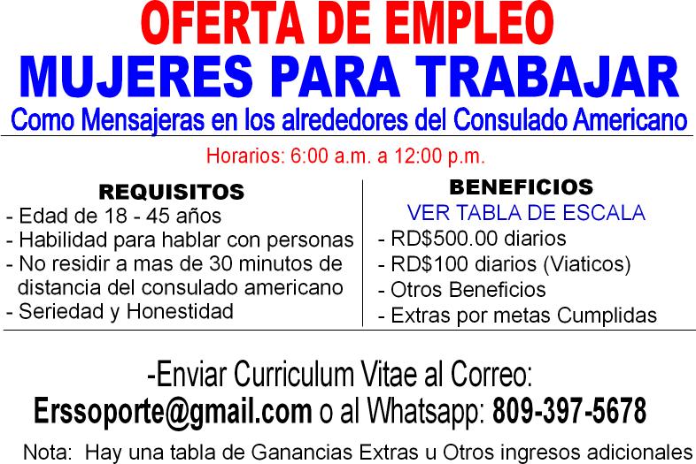 OFERTA DE EMPLEOS COMO MENSAJERA - SOLO SEXO FEMENINO Foto 7271611-2.jpg