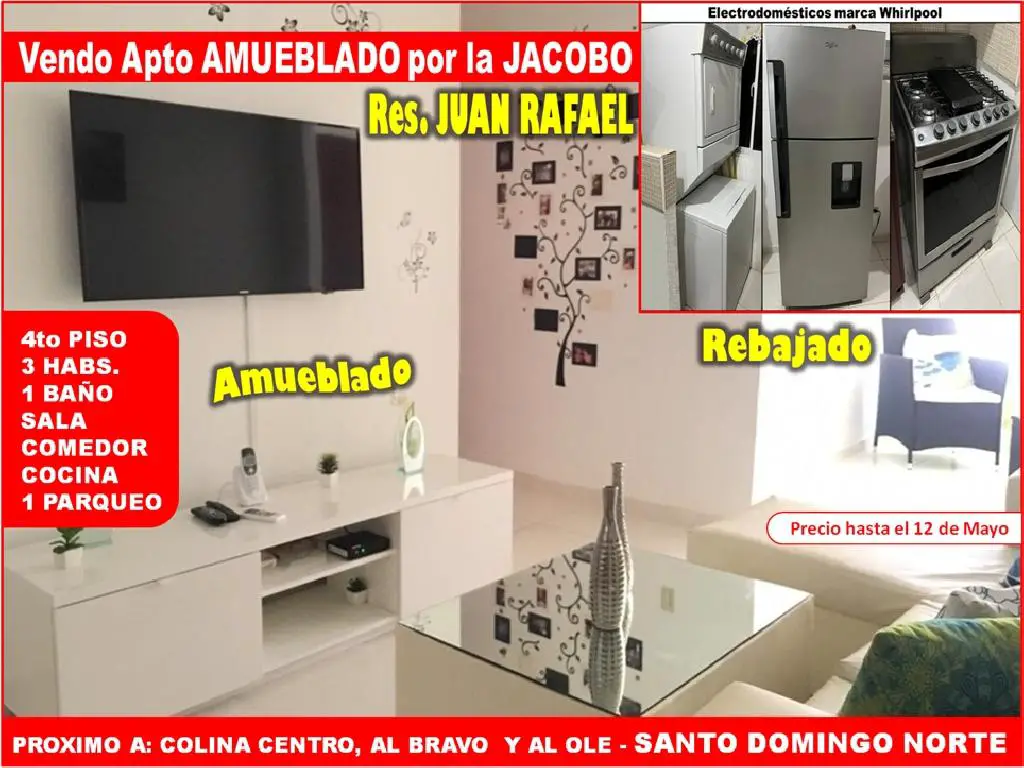 RES. JUAN RAFAEL POR LA JACOBO Vendo Apto REBAJADO 3 habs. y Prox. AL  Foto 7275127-1.jpg