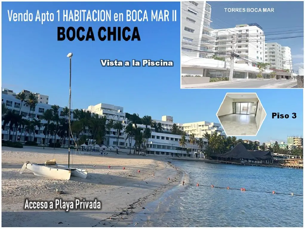 VENDO APTO TORRE BOCA DEL MAR III BOCA CHICA 1 HAB.  VISTA  A LA PISCI Foto 7275181-1.jpg