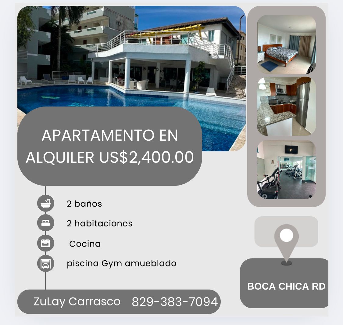 Apartamento en Alquiler – Boca Chica Próximo a Boca Marina  Foto 7276076-1.jpg