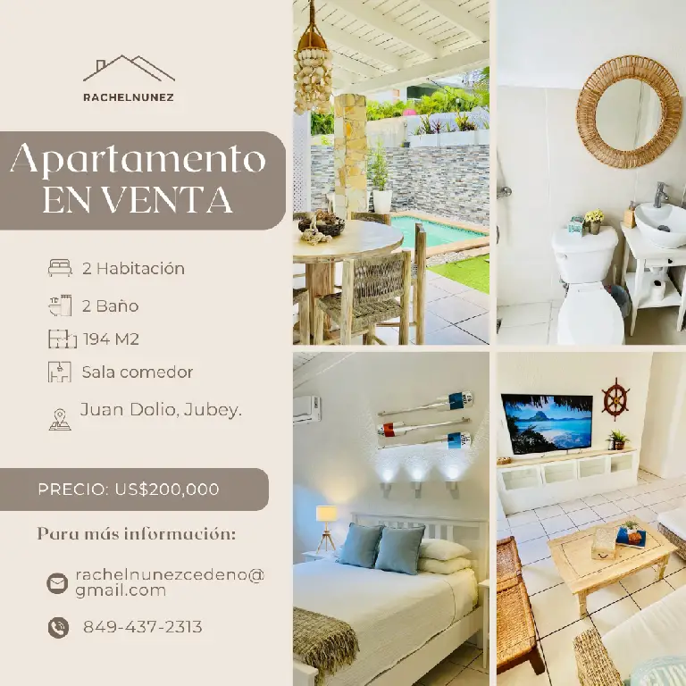 Apartamento de 2 Habitaciones en Venta en Juan Dolio. Foto 7276811-1.jpg