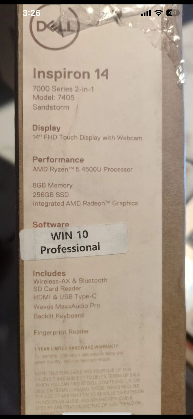 Dell Inspiron 14 i7 10ma gen touch SSD256gb 8gbram 1mes de garantia Foto 7277175-5.jpg