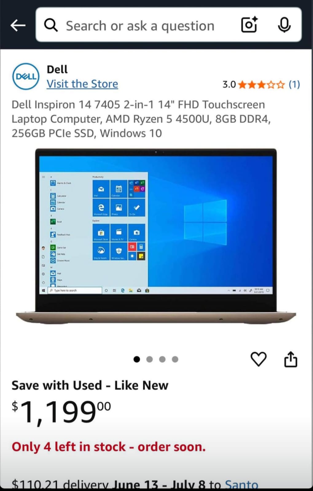 Dell Inspiron 14 touch SSD256gb 8gbram 1m garantia Foto 7277520-6.jpg
