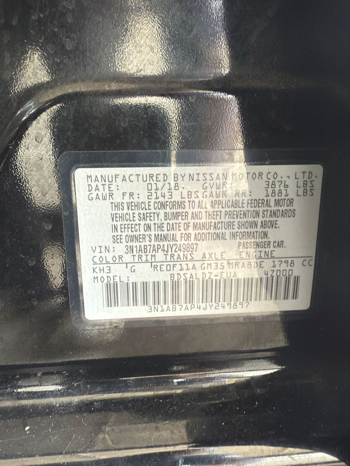 NISSAN SENTRA SV 2018  Foto 7278756-10.jpg