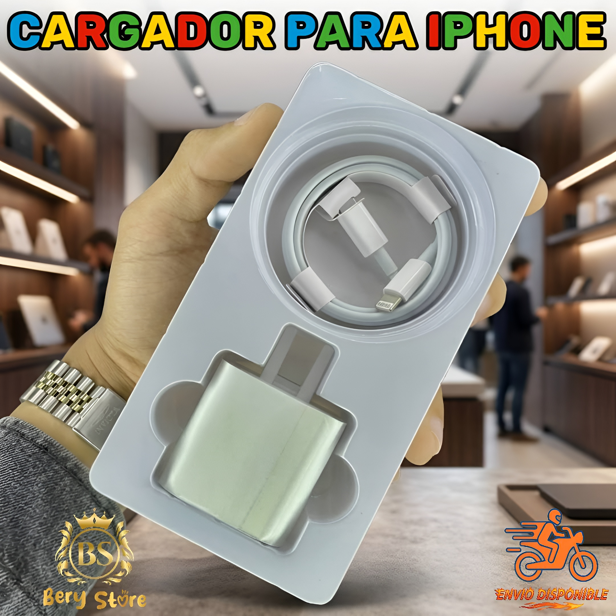 CARGADOR PARA IPHONE ORIGINAL CARGA RAPIDA / CARGADOR DE IPHONE / CARG Foto 7279462-7.jpg