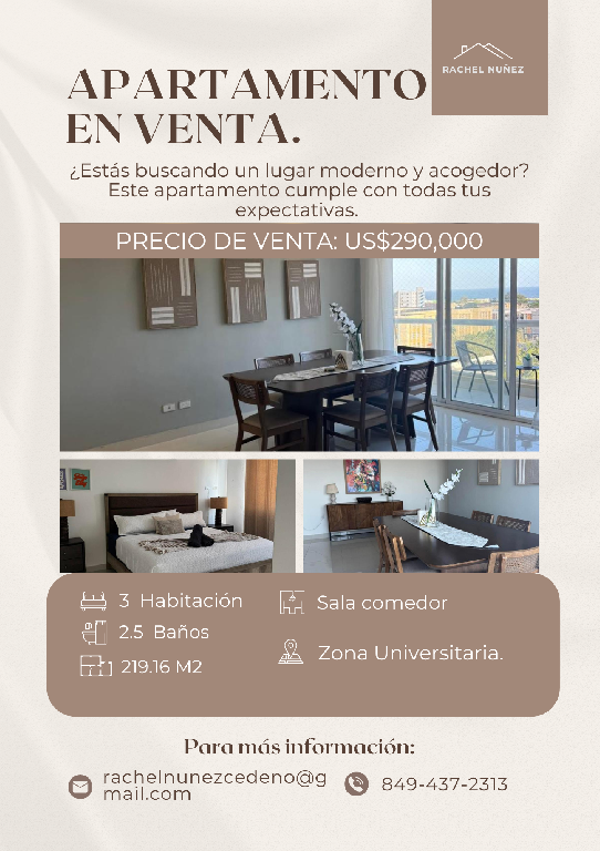 Apartamento de 3 Habitaciones en Venta en Zona Universitaria. Foto 7280802-1.jpg