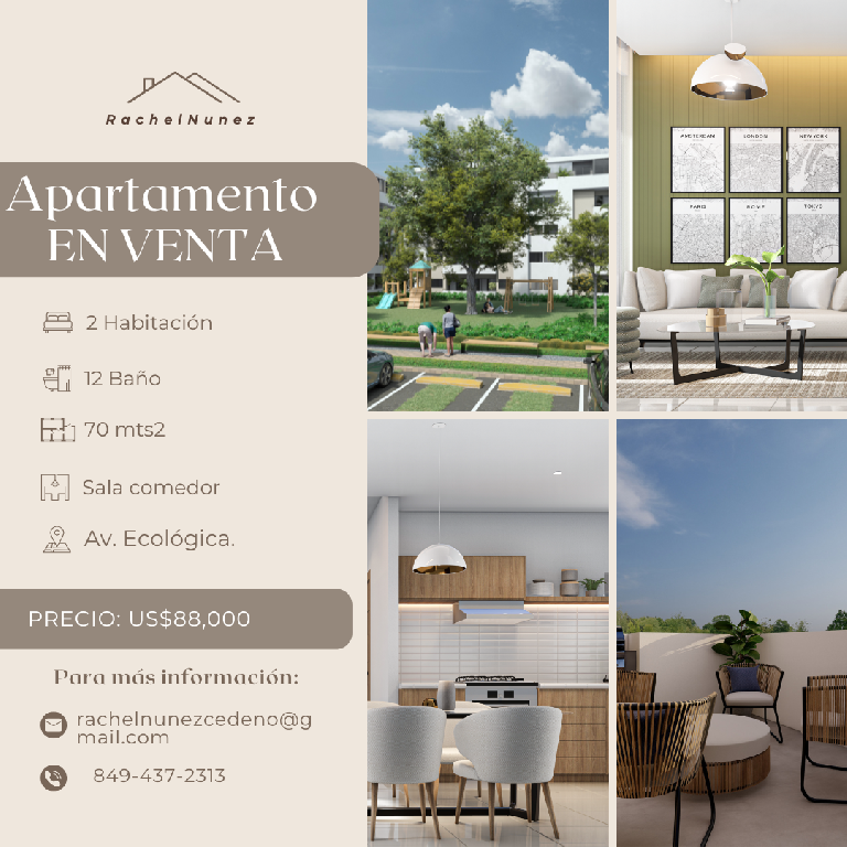 Apartamento de 2 Habitaciones en Venta en la Av. Ecologica. Foto 7280828-1.jpg