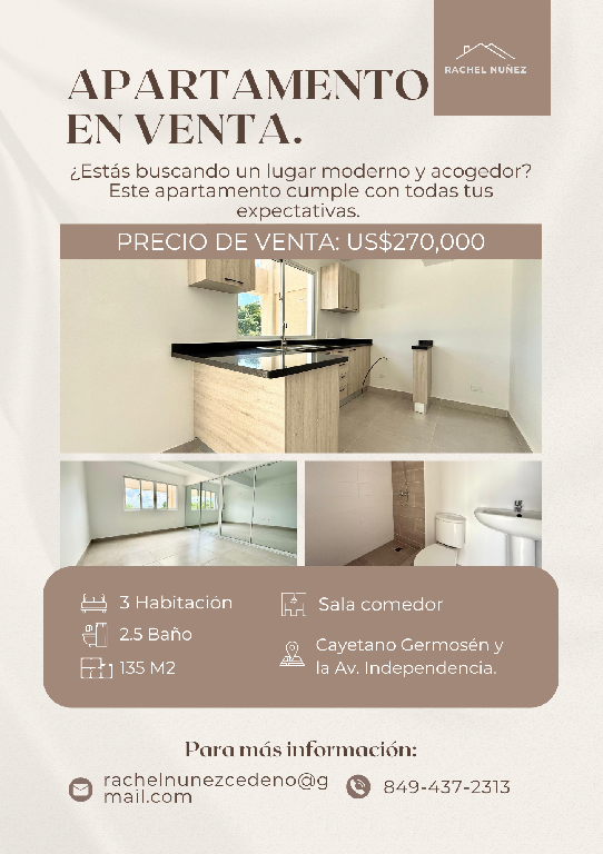 Apartamento de 3 Habitaciones en Venta en La Av. Independencia. Foto 7280834-1.jpg