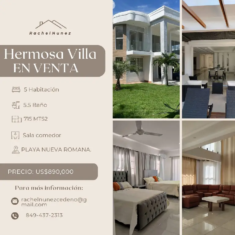 Villas en Venta en Playa Nueva Romana. Foto 7282124-1.jpg