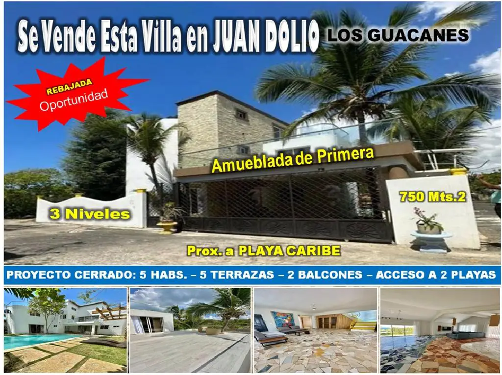Vendo Exclusiva Villa 3 Niveles AMUEBLADA en LOS GUAYACANES JUAN DOLIO Foto 7282279-1.jpg