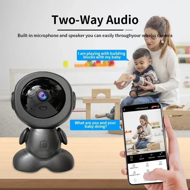 ???? Cámara de Seguridad Robot 1080P HD – Inteligente Divertida y Pote Foto 7282497-3.jpg