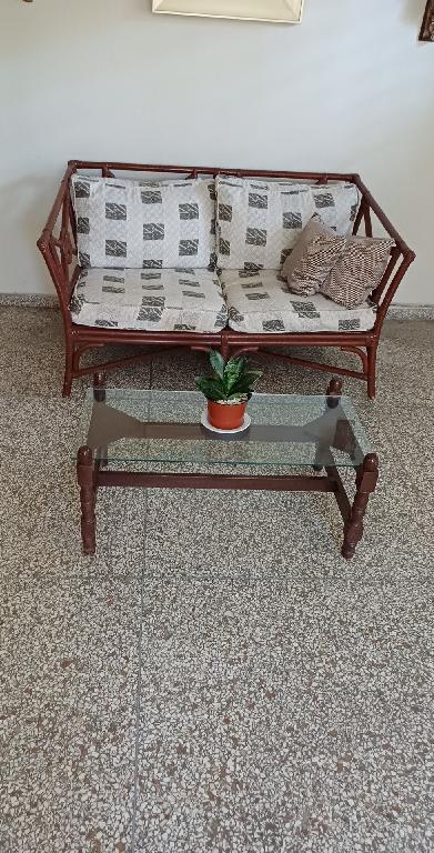 Mueble mimbre y mesa caoba Foto 7282601-1.jpg