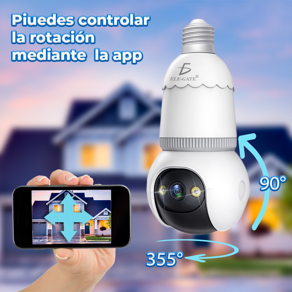 Cámara de Seguridad WiFi 4MP Tipo Bombilla Foto 7282741-3.jpg