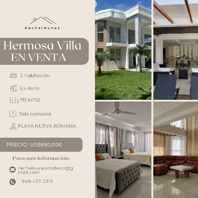 Villas en Venta en Playa Nueva Romana. Foto 7282795-1.jpg