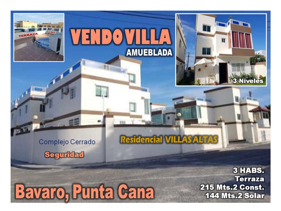 OPORTUNIDAD UNICA CASA 3 NIV. AMUEBLADA  EN BAVARO RES. VILLAS ALTAS B Foto 7284763-1.jpg