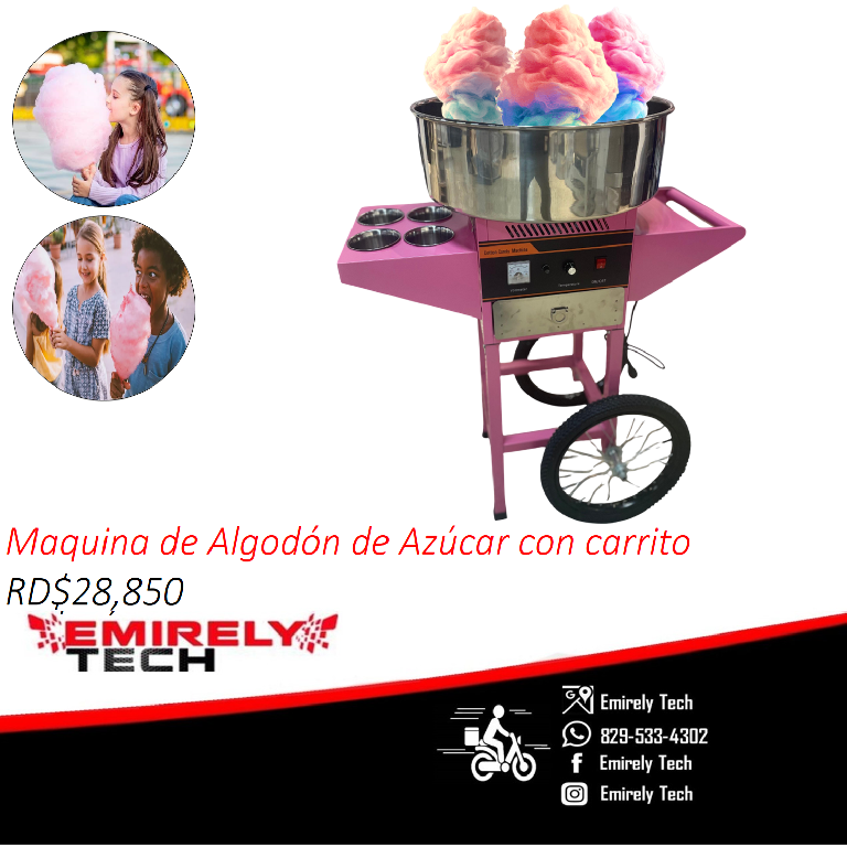 Maquina electrica de algodon de azucar con carrito Generador de algodo Foto 7285371-1.jpg