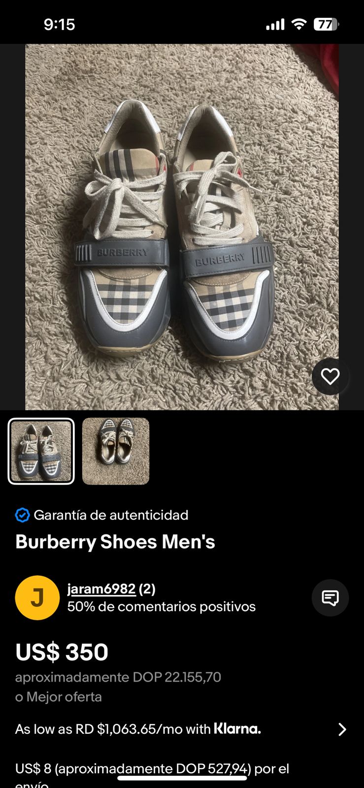 Tenis Burberry size 6 de mujer Como Nuevo. Foto 7289970-4.jpg