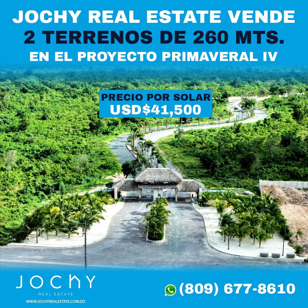 Jochy Real Estate vende 2 solares para inversión en el proyecto Primav Foto 7290548-3.jpg