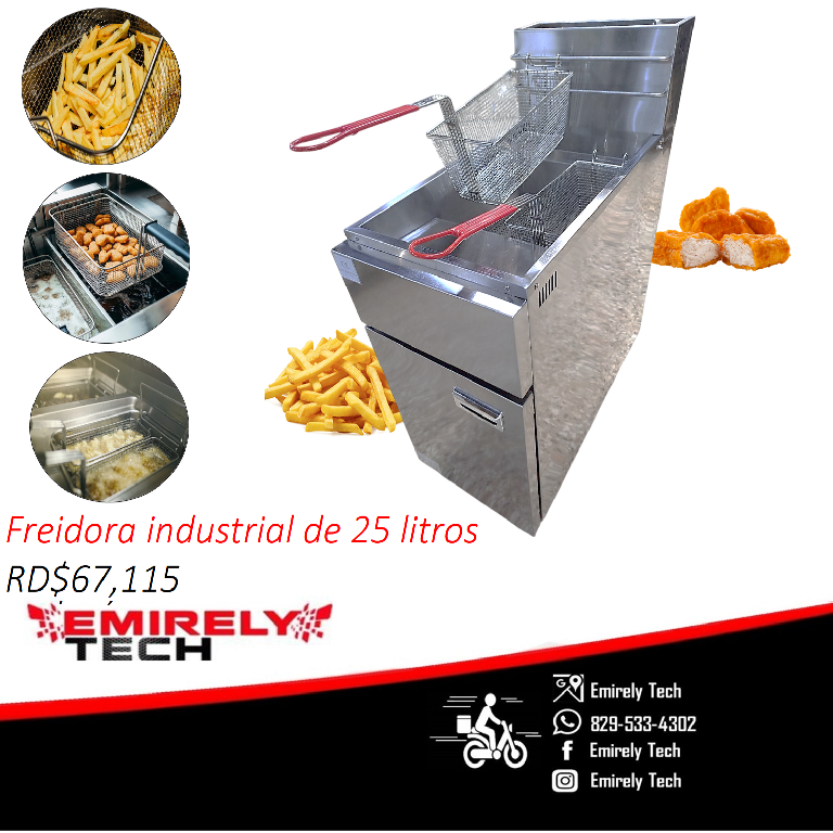 Freidora industrial doble de papas de 25 litros papas nuggets Foto 7290863-1.jpg